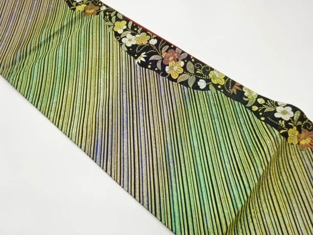 JAPANESE FUKURO OBI / WOVEN DIAGONAL STRIPE